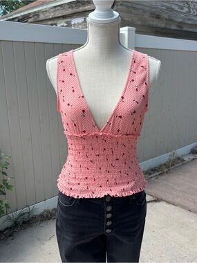 BDG Urban Outfitters Verity Smocked Crop Tank